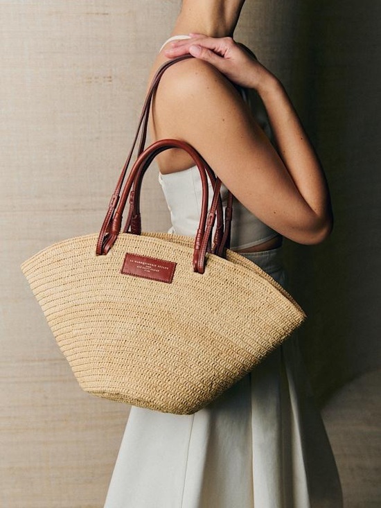 Sezane Handbags - Sézane NWT Justine basket bag - Raffia